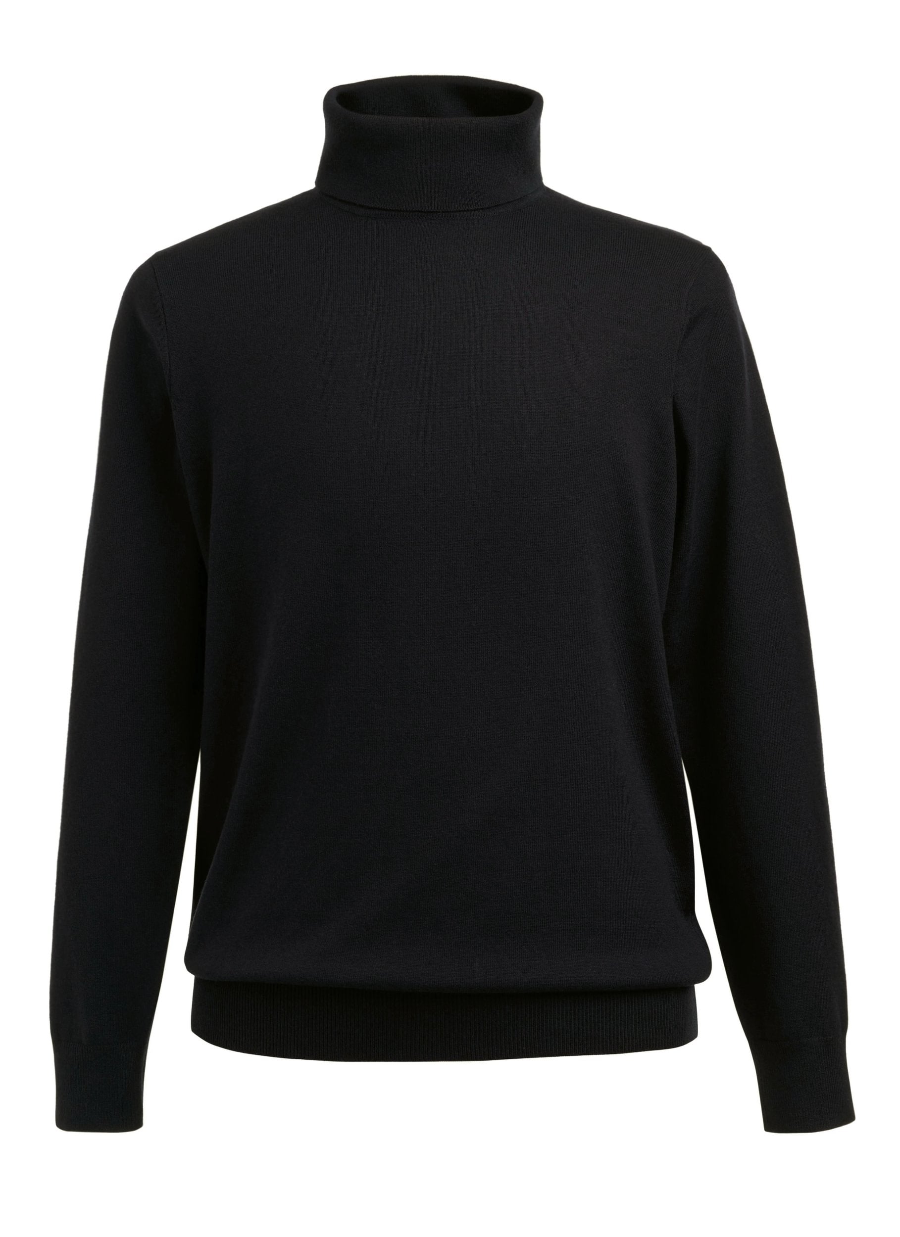 Oslo Mens Roll Neck Jumper Mens Knitwear Brook Taverner Black XS