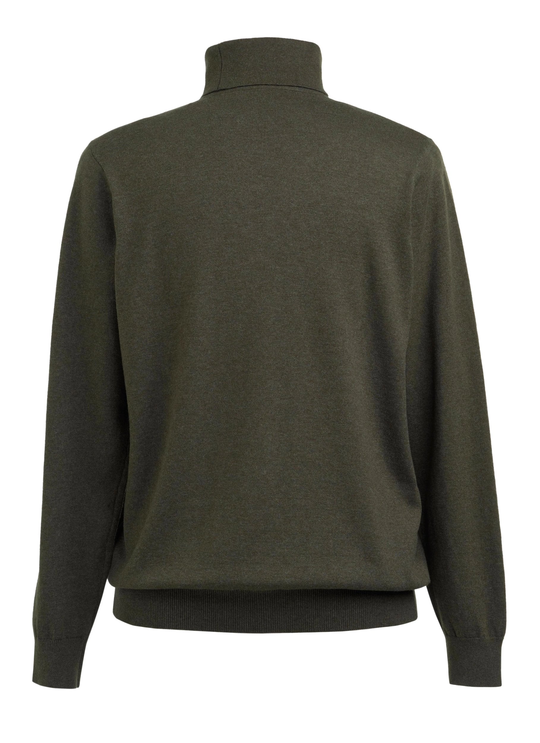 Oslo Mens Roll Neck Jumper Mens Knitwear Brook Taverner Moss XS