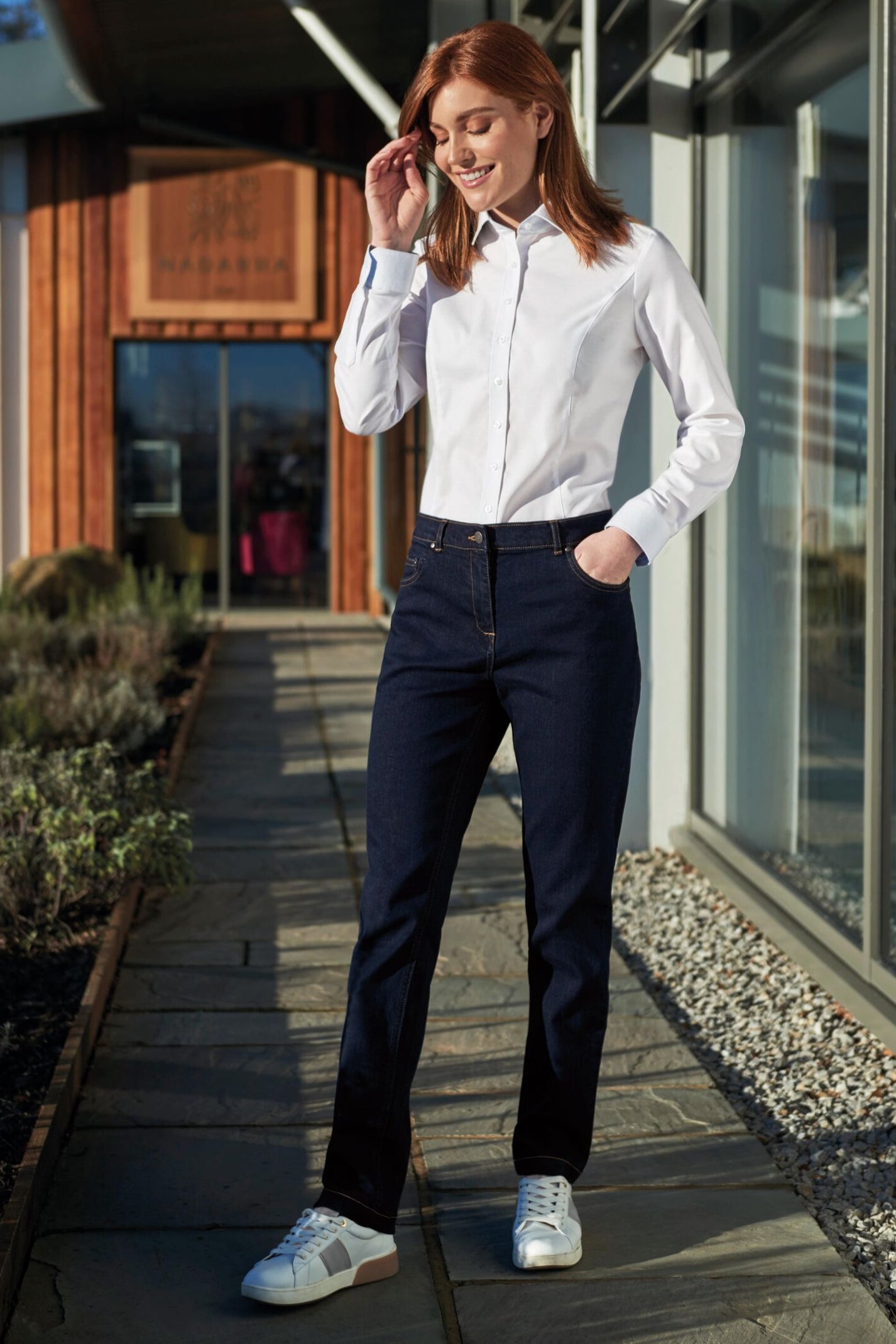 2374: Rochelle Ladies Slim Leg Jeans Ladies Jeans Brook Taverner Indigo 6 Short