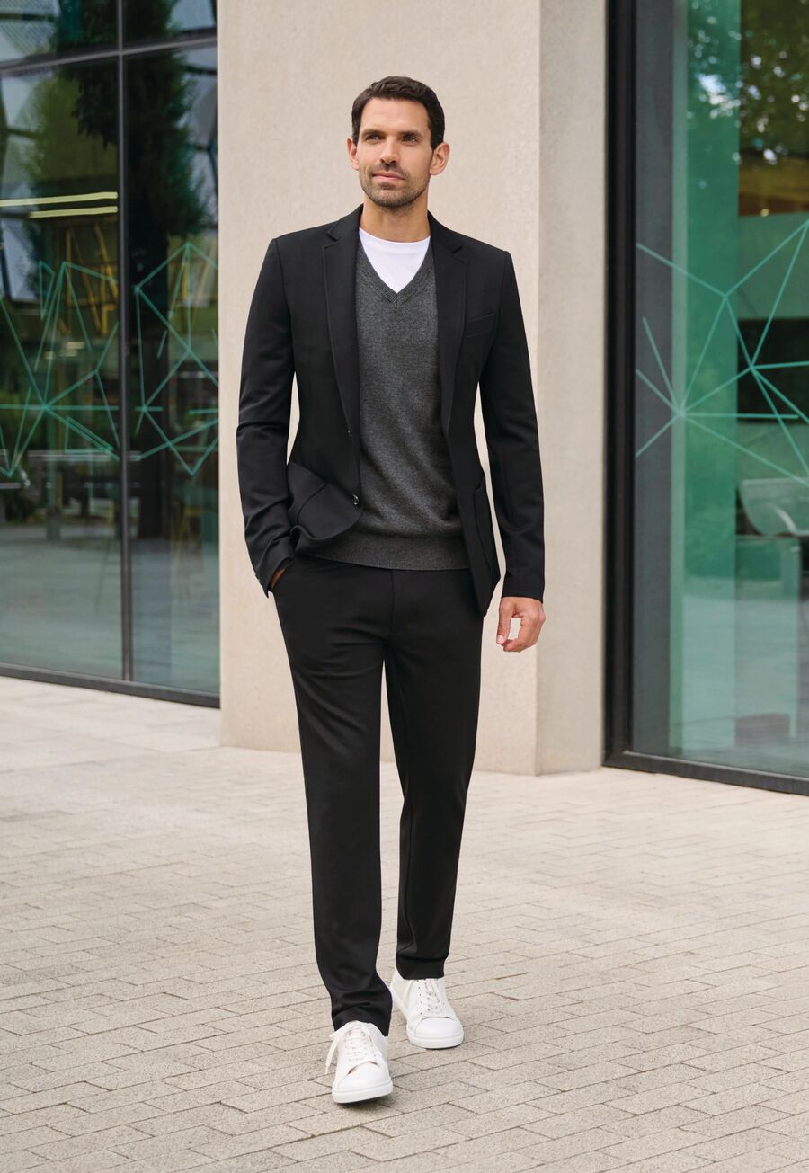 8026: Taurus Mens Jersey Stretch Trouser Mens Trousers Brook Taverner