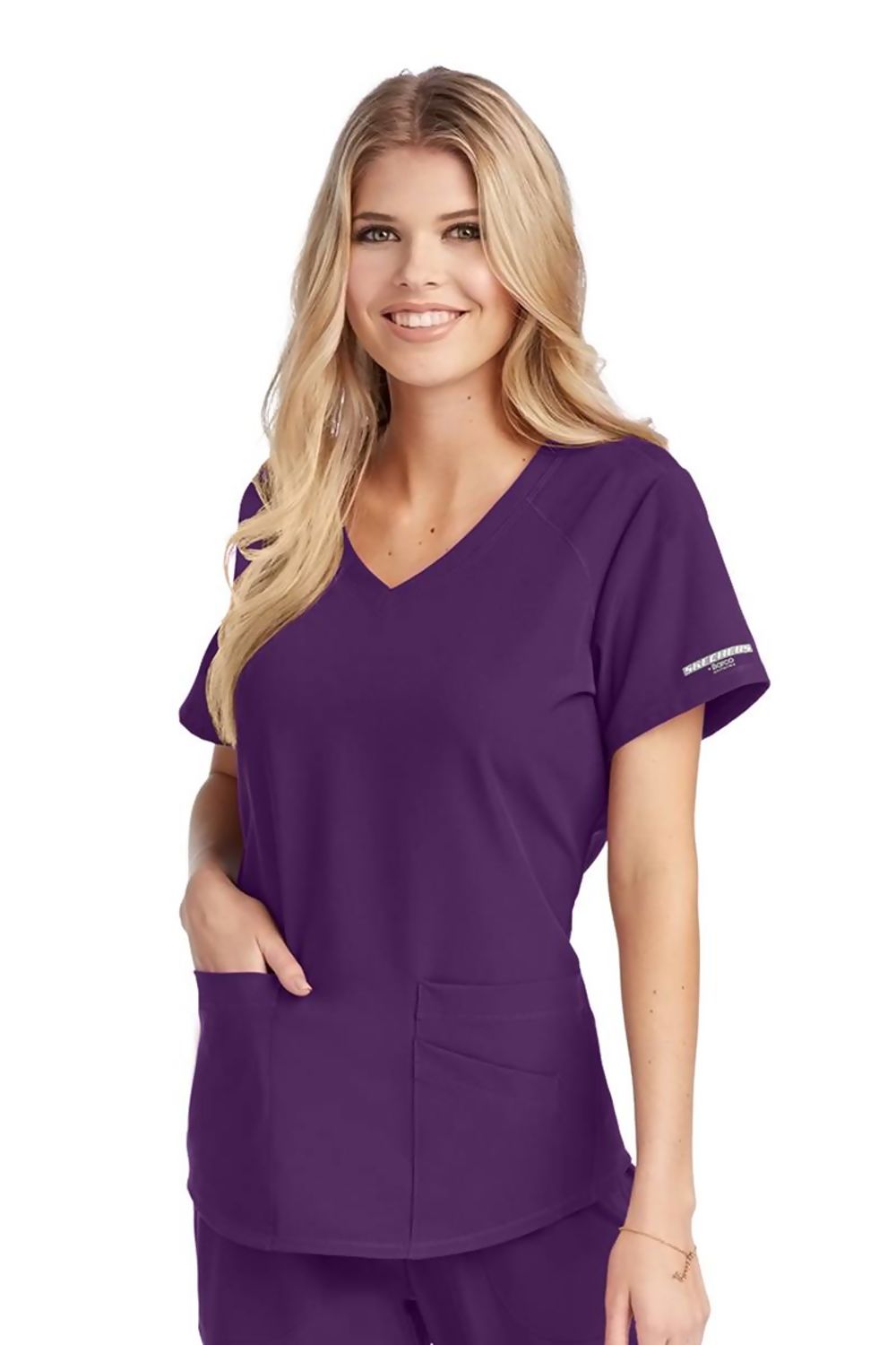 Skechers Vitality Ladies Scrub Top Ladies Scrub Top Skechers Aubergine XXS