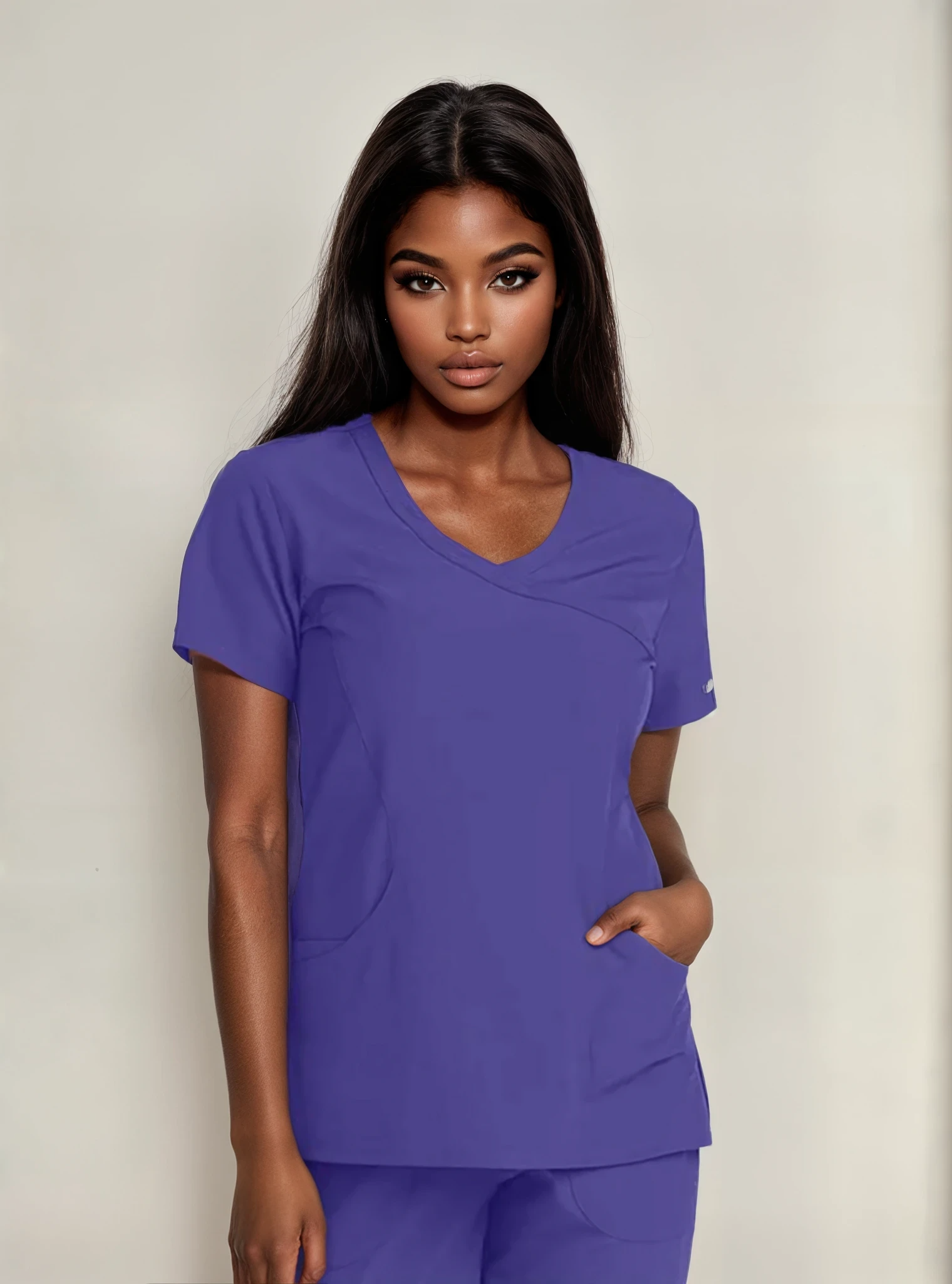 Skechers Reliance Ladies Scrub Top Ladies Scrub Top Skechers Grape XXS