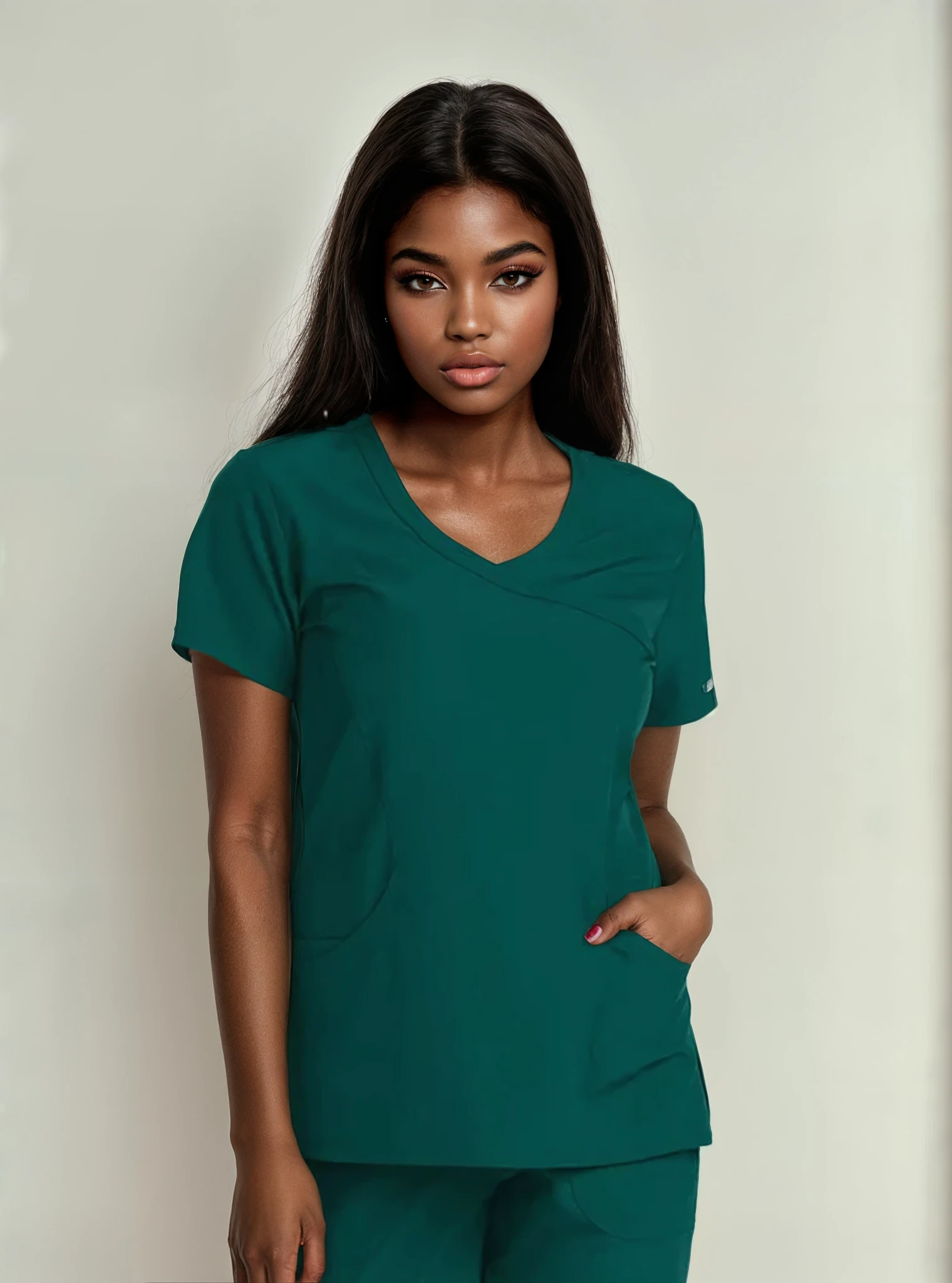 Skechers Reliance Ladies Scrub Top Ladies Scrub Top Skechers Hunter Green XXS