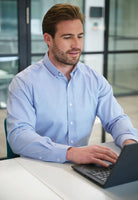 4717: Stewart Slim Fit Stretch Oxford Shirt Mens Long Sleeve Shirts Brook Taverner