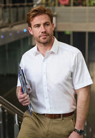 4631: Stintino Classic Fit Non-Iron Shirt Mens Short Sleeve Shirts Brook Taverner White 14.5"