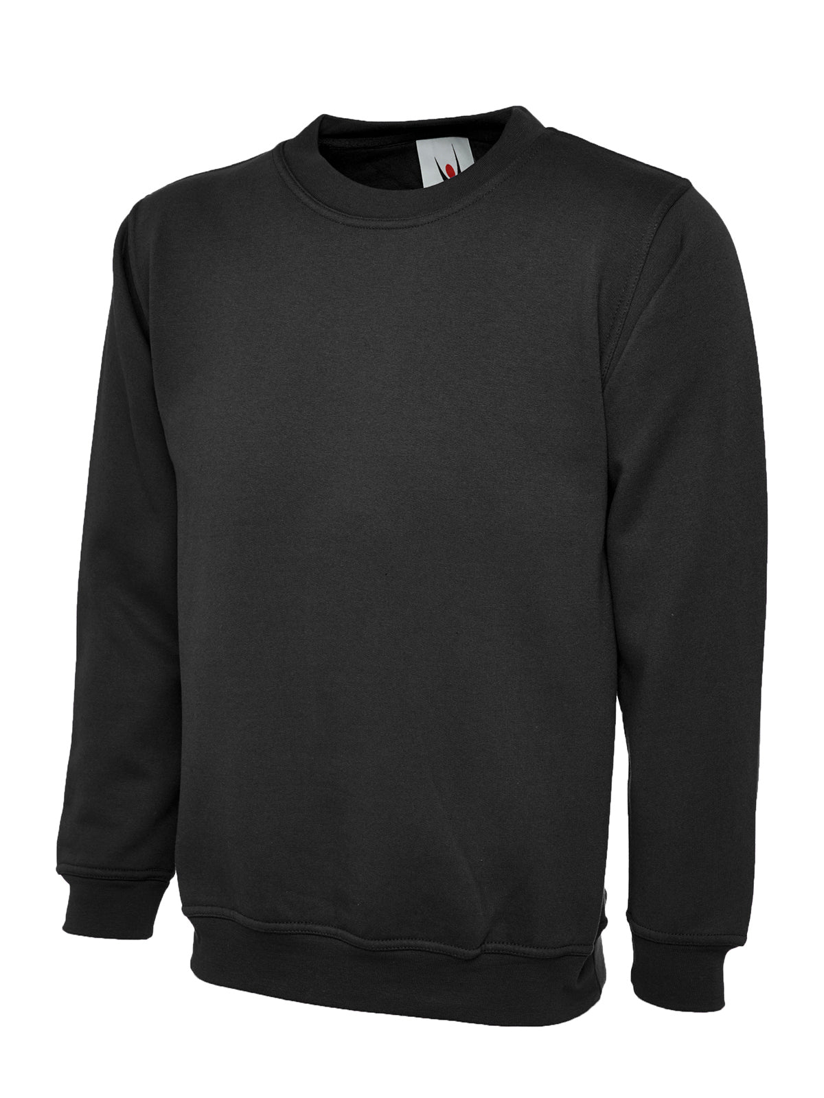 UC203: Unisex Classic Sweatshirt Mens Sweatshirts Uneek Black XS