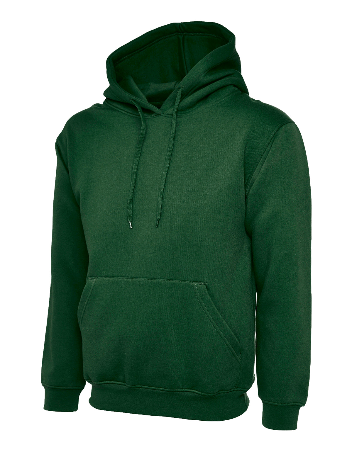 UC502: Unisex Classic Hooded Sweatshirt Mens Hoodies Uneek Bottle Green XS