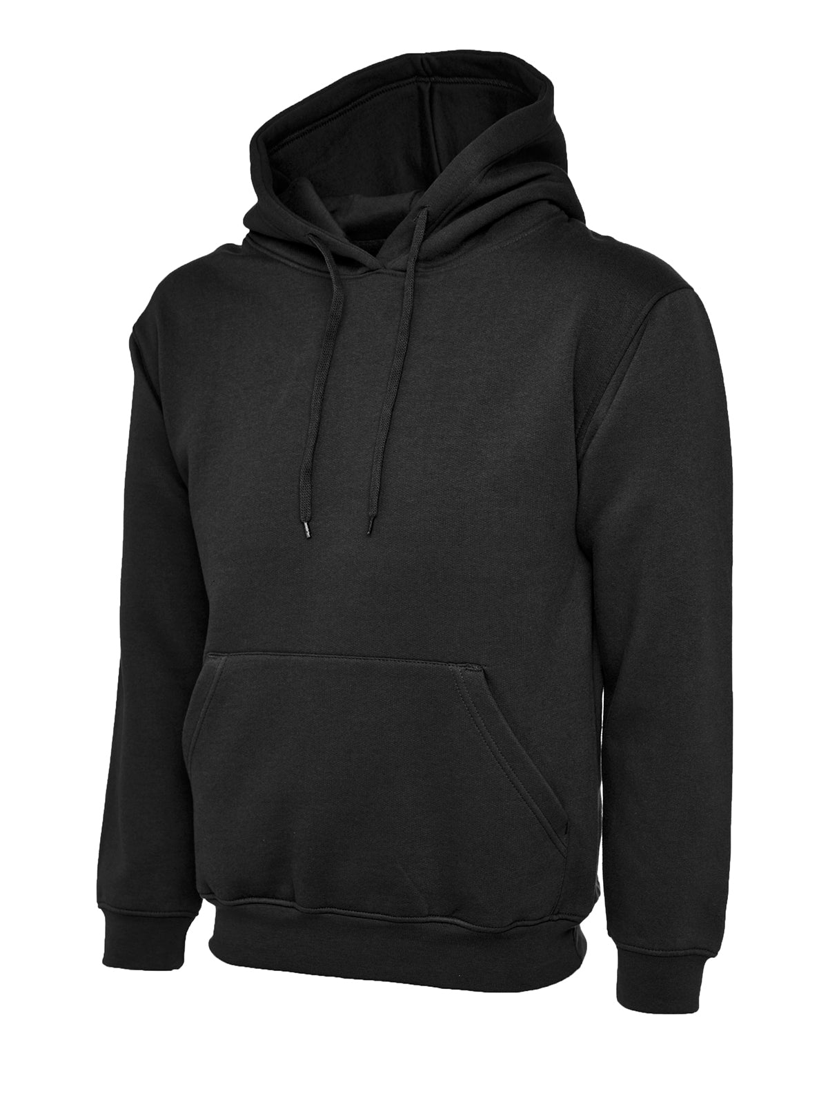 UC502: Unisex Classic Hooded Sweatshirt Mens Hoodies Uneek Black XS