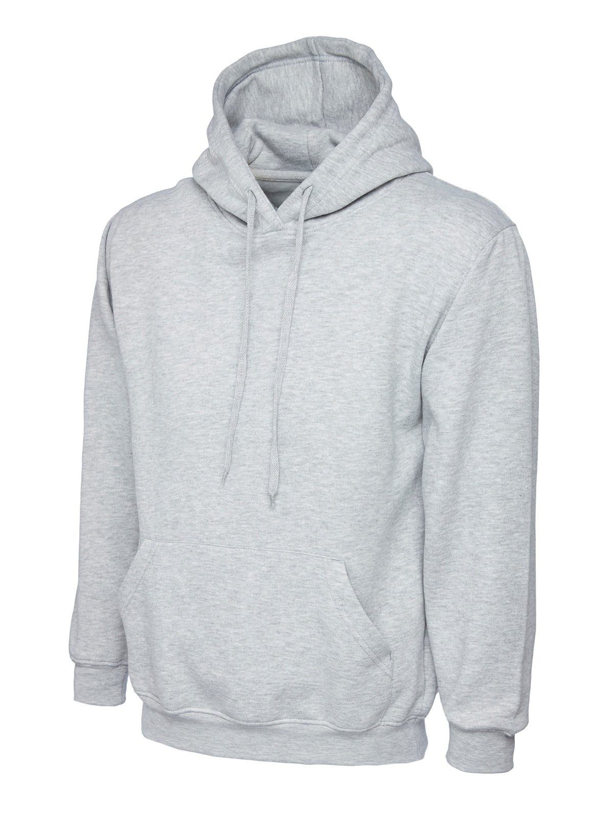 UC502: Unisex Classic Hooded Sweatshirt Mens Hoodies Uneek Heather Grey XS