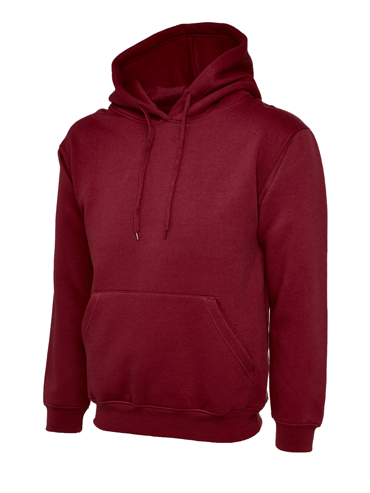 UC502: Unisex Classic Hooded Sweatshirt Mens Hoodies Uneek Maroon XS