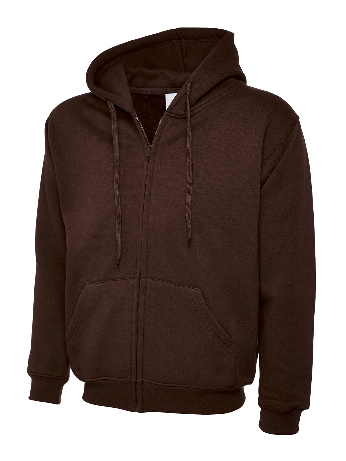 UC504: Unisex Full Zip Hooded Sweatshirt Mens Hoodies Uneek Brown XS