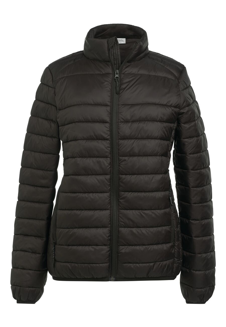 2413: Venice Womens Padded Jacket Womens Coats Brook Taverner Black XS