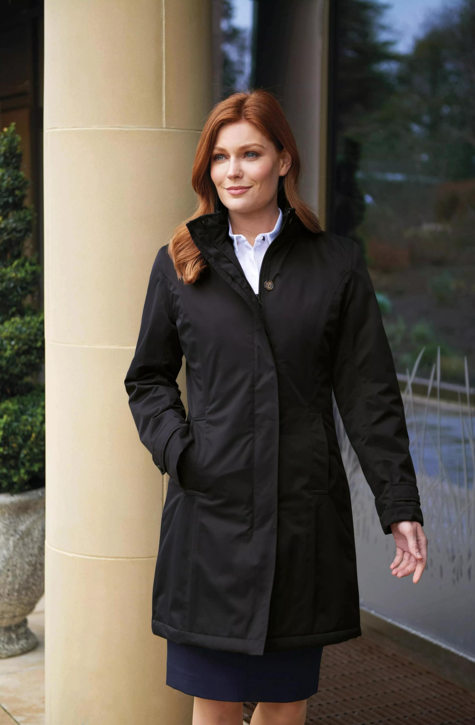 Washington Ladies Luxury Raincoat Womens Coats Brook Taverner Black 6
