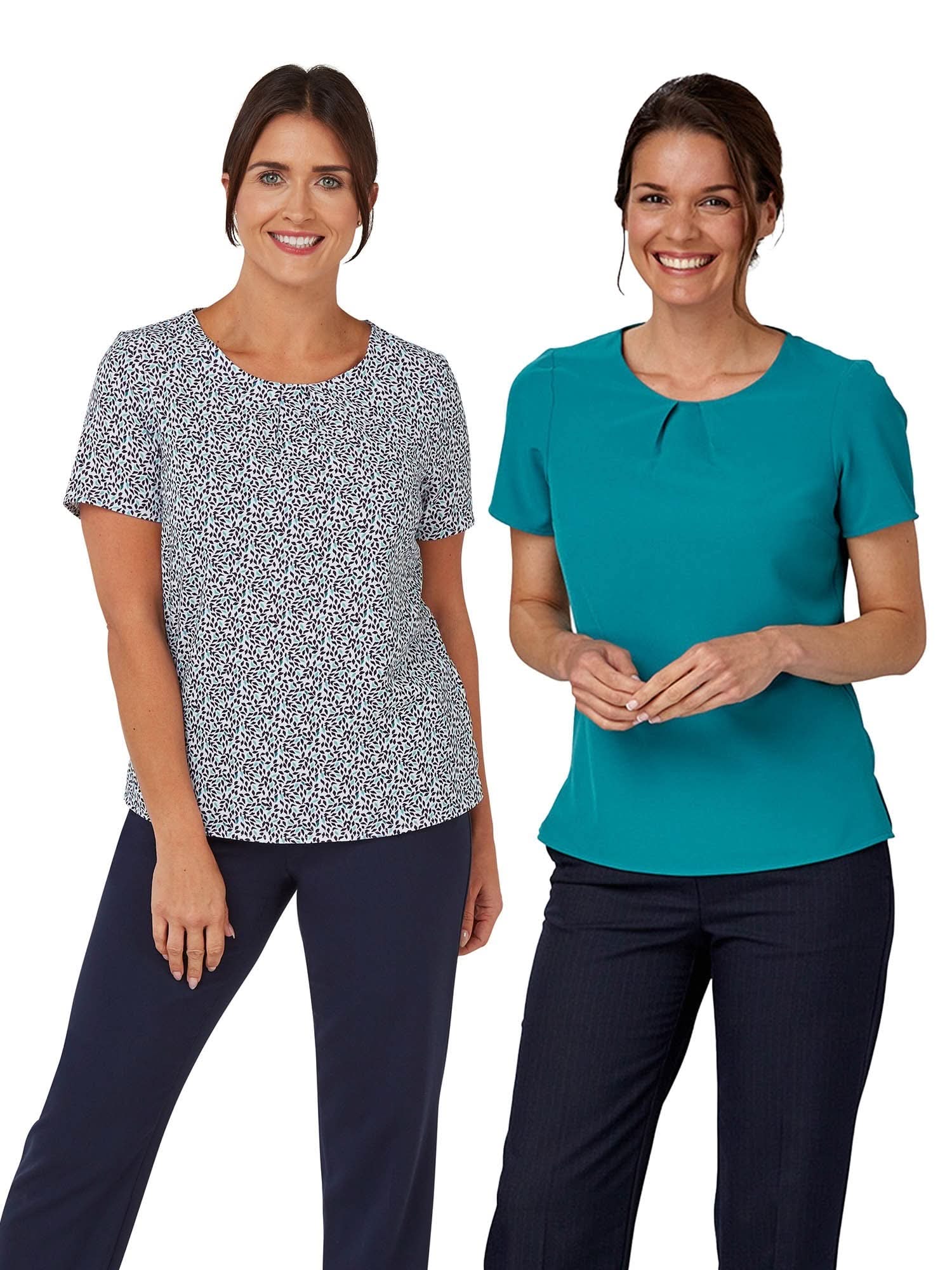 Ava Ladies Tuck Neck Blouse Blouses Vortex Designs