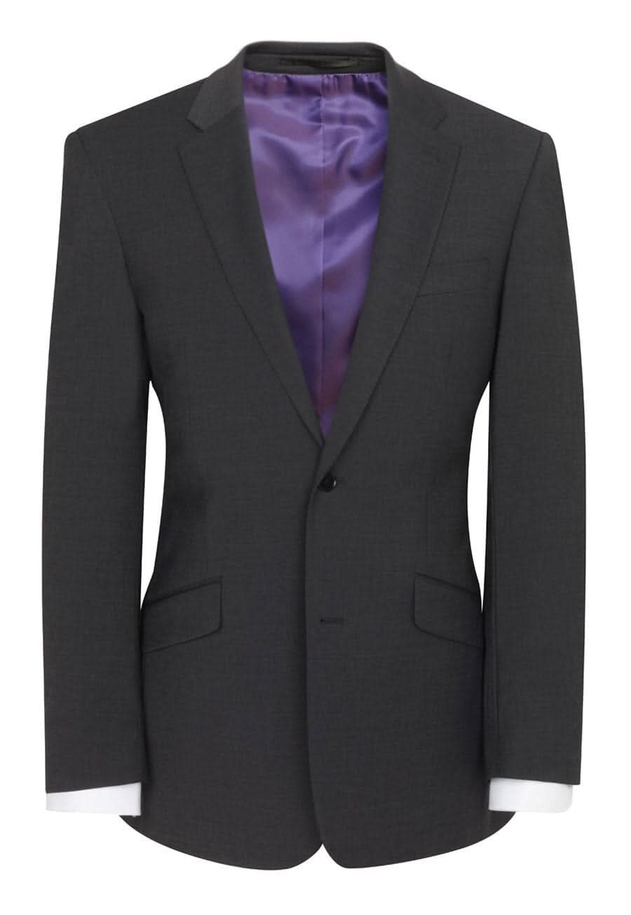 Avalino Tailored Fit Mens Suit Jacket Mens Suit Jacket Brook Taverner Charcoal 36 Short