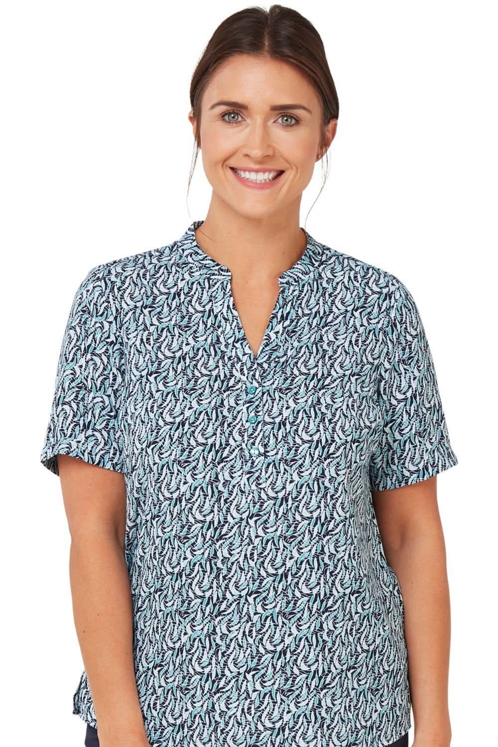 Billie Ladies Mandarin Collar Blouse Blouses Vortex Designs
