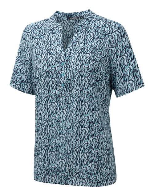 Billie Ladies Mandarin Collar Blouse Blouses Vortex Designs Jade 6