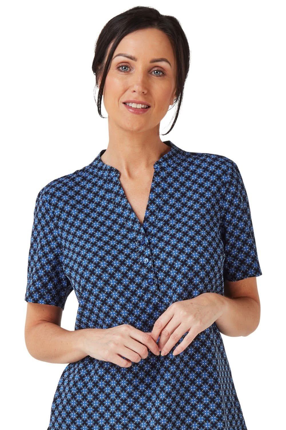 Bonnie Ladies Geo Print Blouse Blouses Vortex Designs
