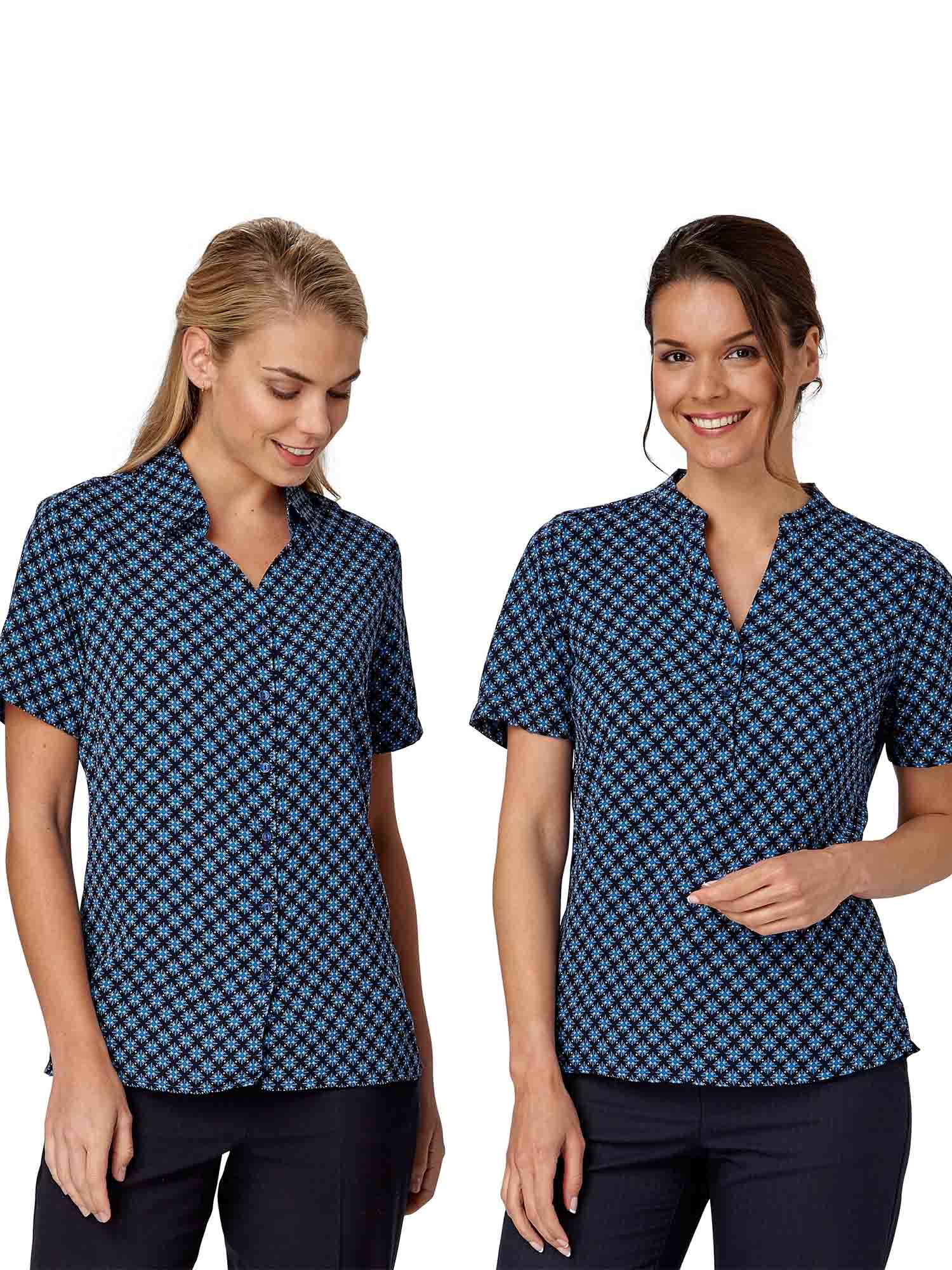 Bonnie Ladies Geo Print Blouse Blouses Vortex Designs