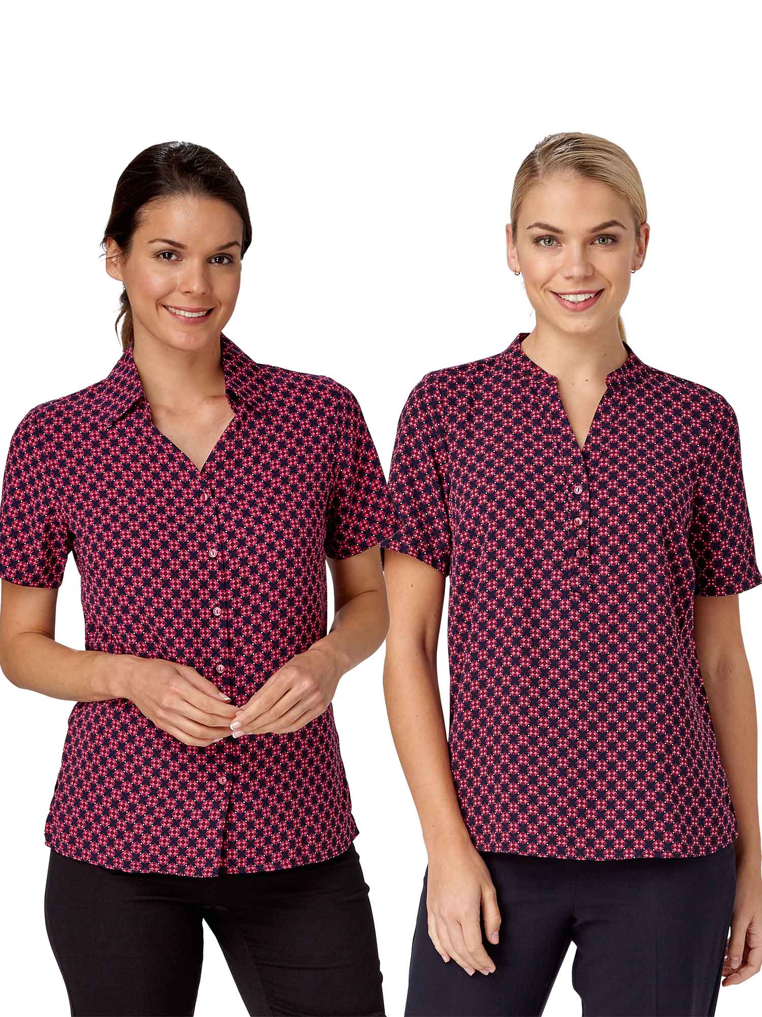 Bonnie Ladies Geo Print Blouse Blouses Vortex Designs