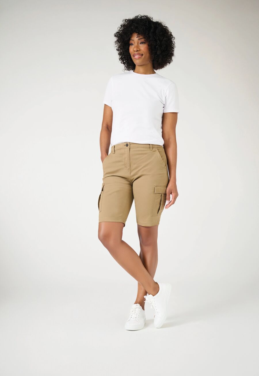 Carmel Womens Chino Cargo Short Womens Chinos Brook Taverner Tan 6