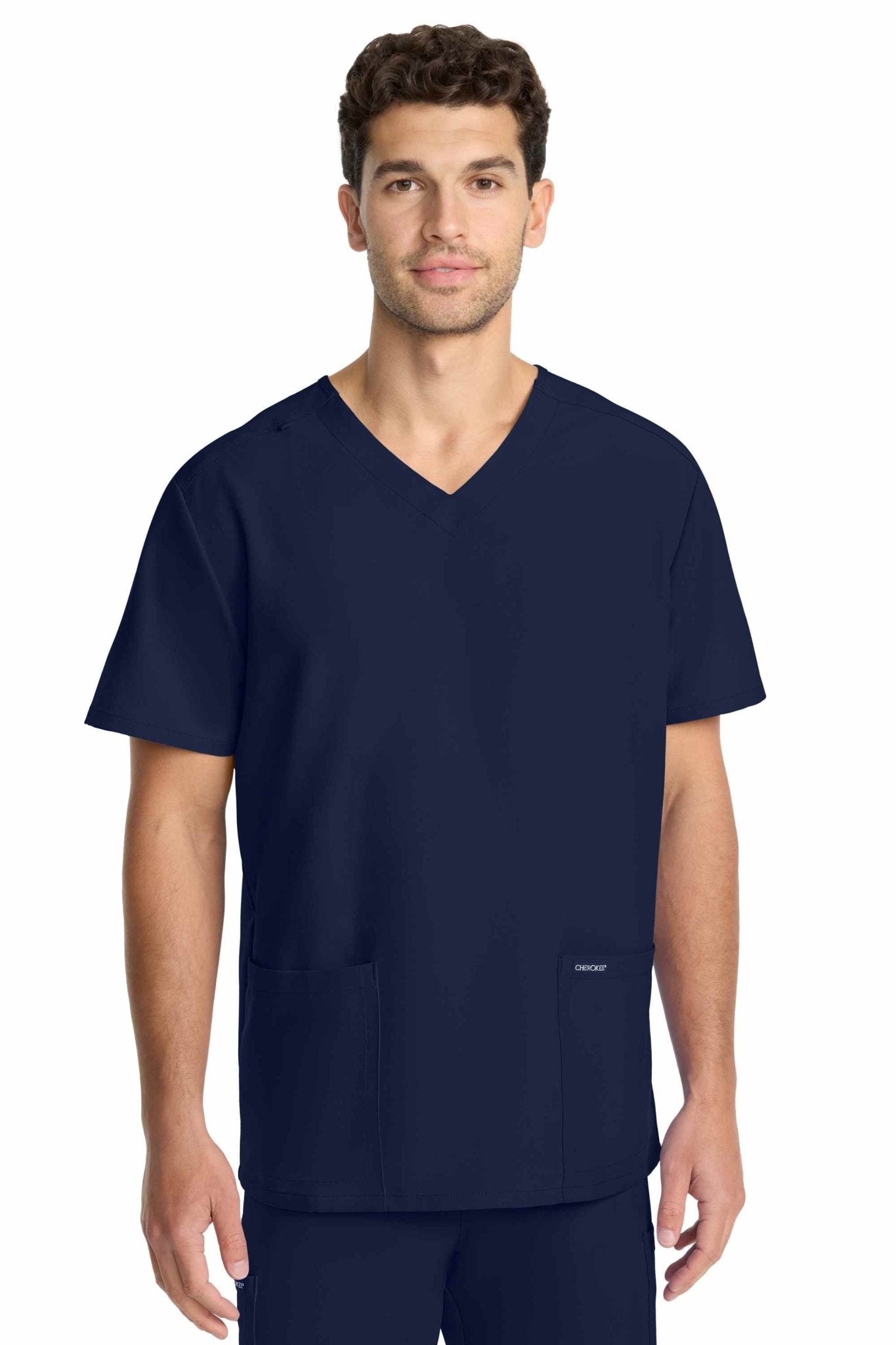 Cherokee Ultra Unisex V-Neck Scrub Top Unisex Scrub Top Cherokee Ultra Navy XXS