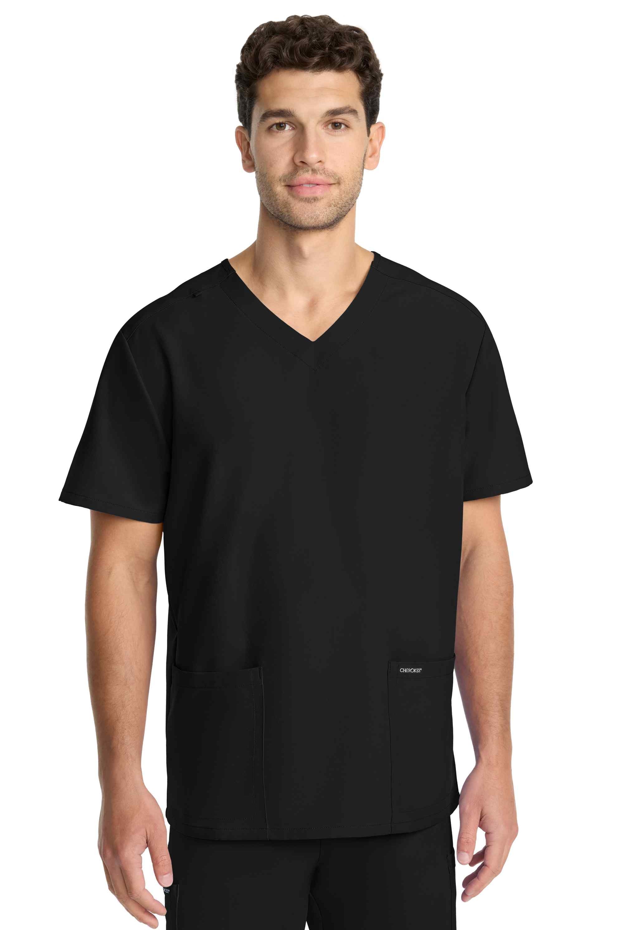 Cherokee Ultra Unisex V-Neck Scrub Top Unisex Scrub Top Cherokee Ultra Black XXS