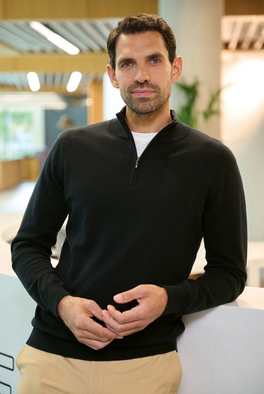 Copenhagen 1/4 Zip Mens Jumper Mens Knitwear Brook Taverner