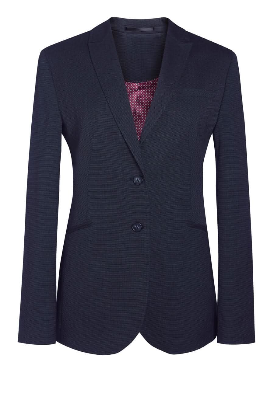 Cordelia Women's Tailored Fit Suit Jacket Ladies Suit Jacket Brook Taverner Navy Pindot 4 Regular