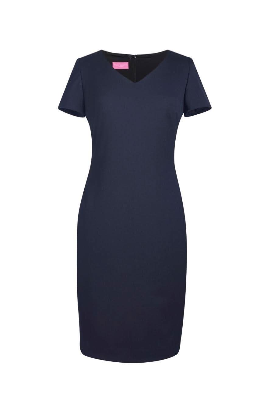 Corinthia Women's V-Neck Dress Dresses Brook Taverner Navy 6 Regular