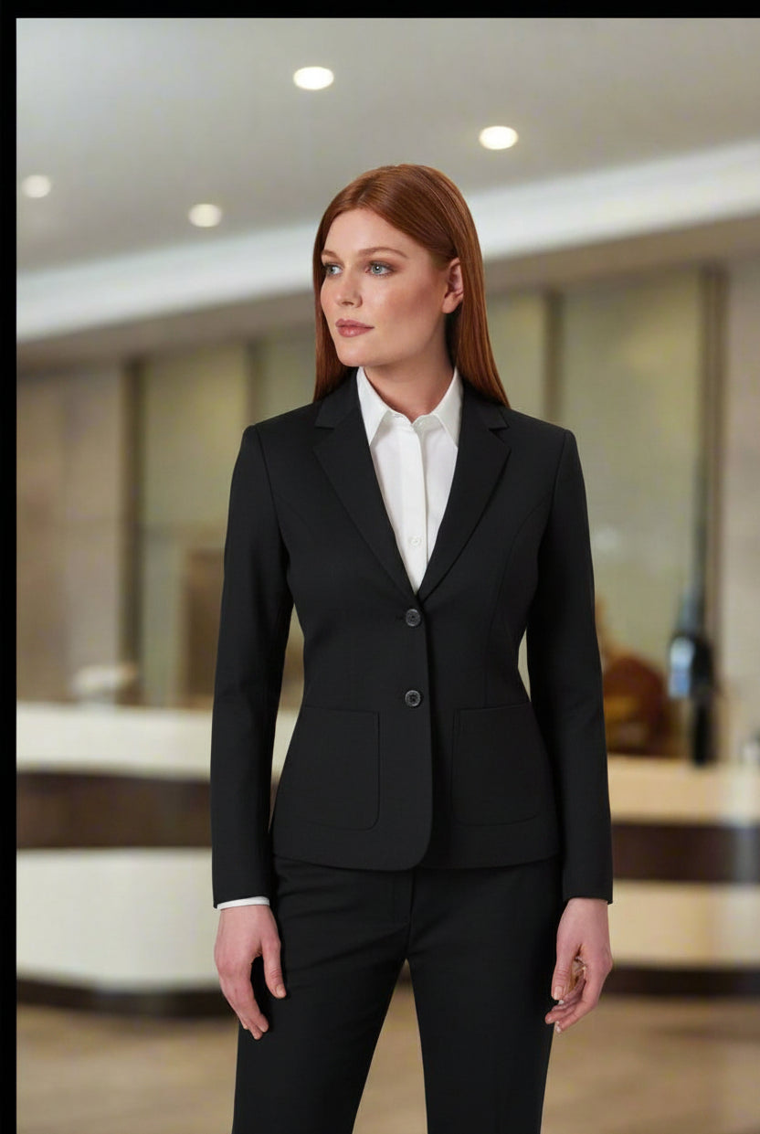 Edition Women's Tailored Fit Funeral Suit Jacket Ladies Suit Jacket Brook Taverner Black 6 Short