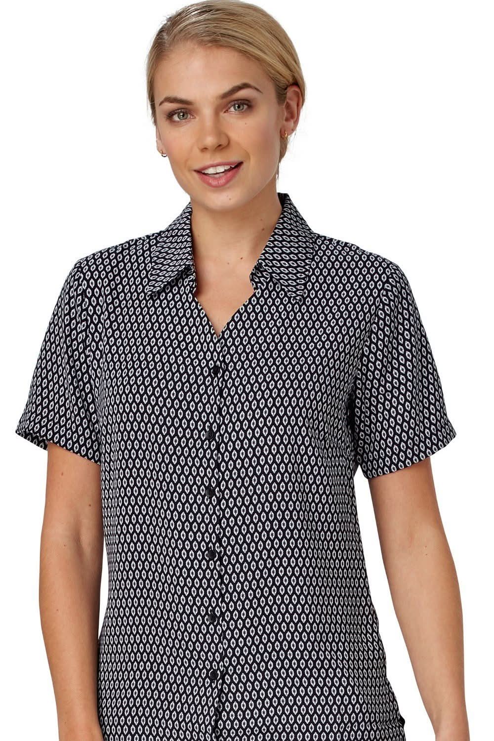 Emma Ladies Short Sleeve Blouse Blouses Vortex Designs