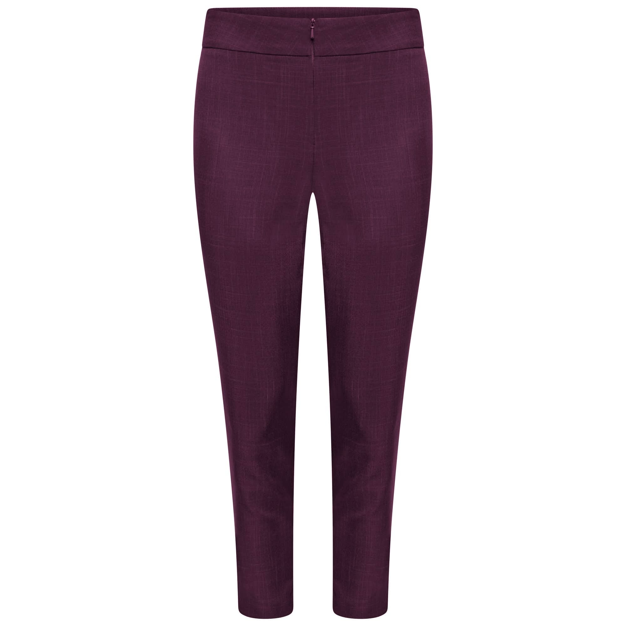 Etta Cropped Ladies Beauty Trouser Salon & Spa Trousers La Beeby Plum 6