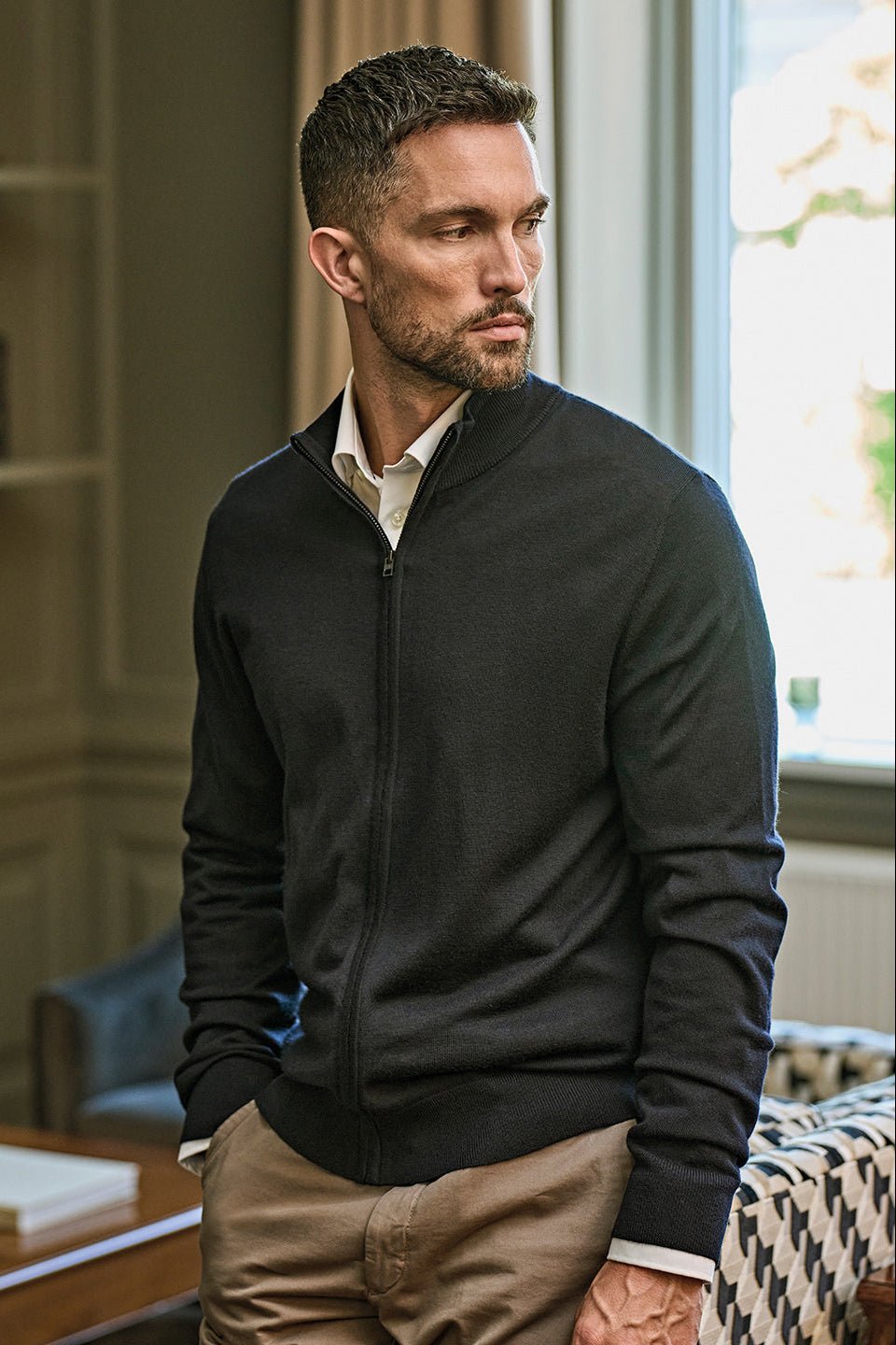 Full-Zip Knit Mens Knitwear Tee Jays