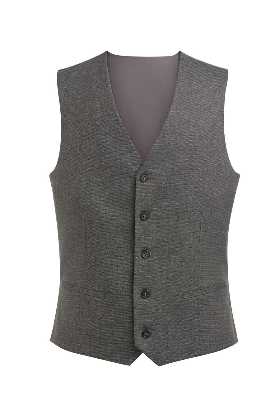 1914: George Mens Tailored Fit Waistcoat Mens Waistcoat Brook Taverner Grey XS