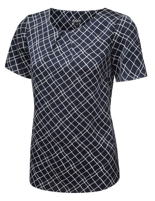 Gina Ladies Round Neck Blouse Blouses Vortex Designs Navy 6