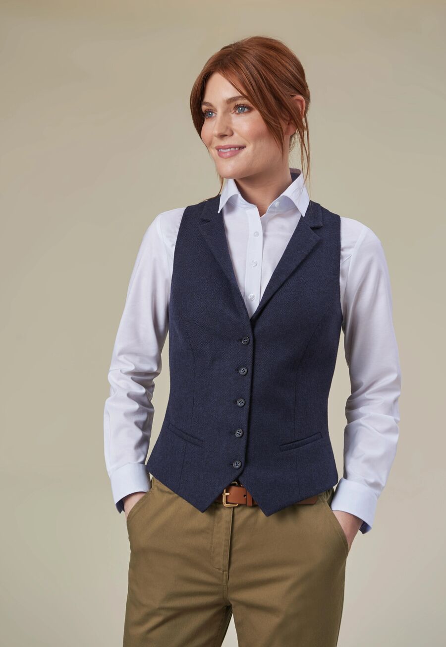 Greenville Women's Tweed Waistcoat Ladies Waistcoat Brook Taverner