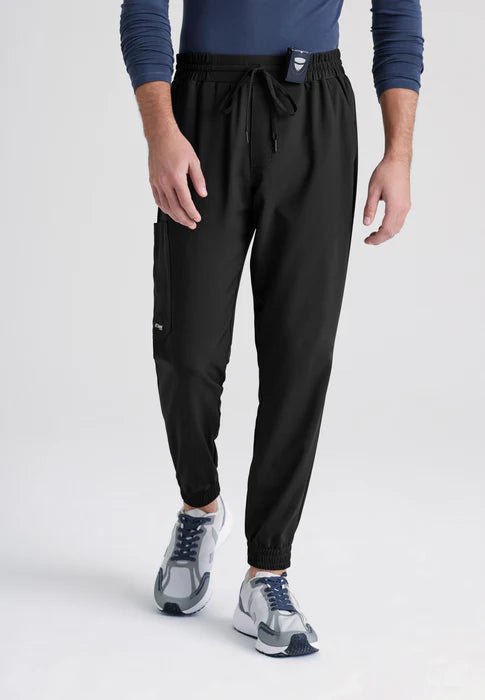 GSSP626: Greys Anatomy Evolve Voyager Unisex Jogger Unisex Scrub Trousers Greys Anatomy by Barco Black XS