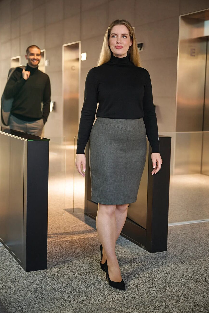 Harriet Women's Straight Skirt Skirts Brook Taverner Grey 6 Regular