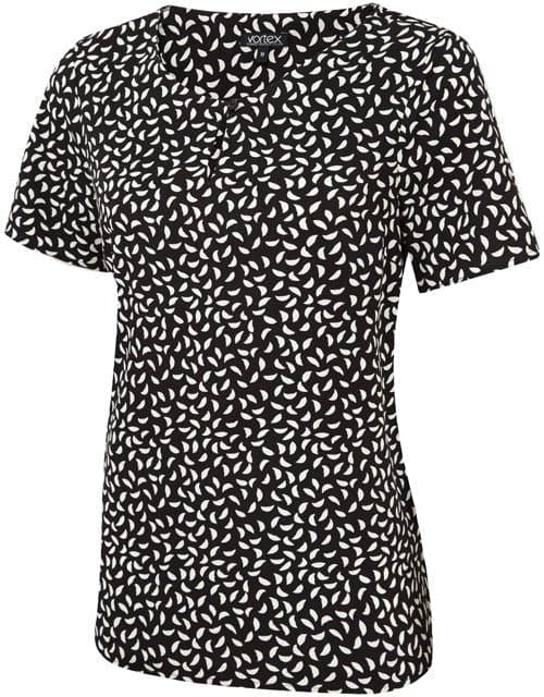 Hattie Key Neck Blouse Blouses Vortex Designs Black 6