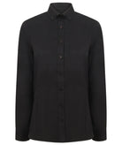 HB513: Modern Ladies Oxford Shirt Womens Long Sleeve Shirts Henbury Black XS