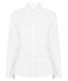 HB513: Modern Ladies Oxford Shirt Womens Long Sleeve Shirts Henbury White XS