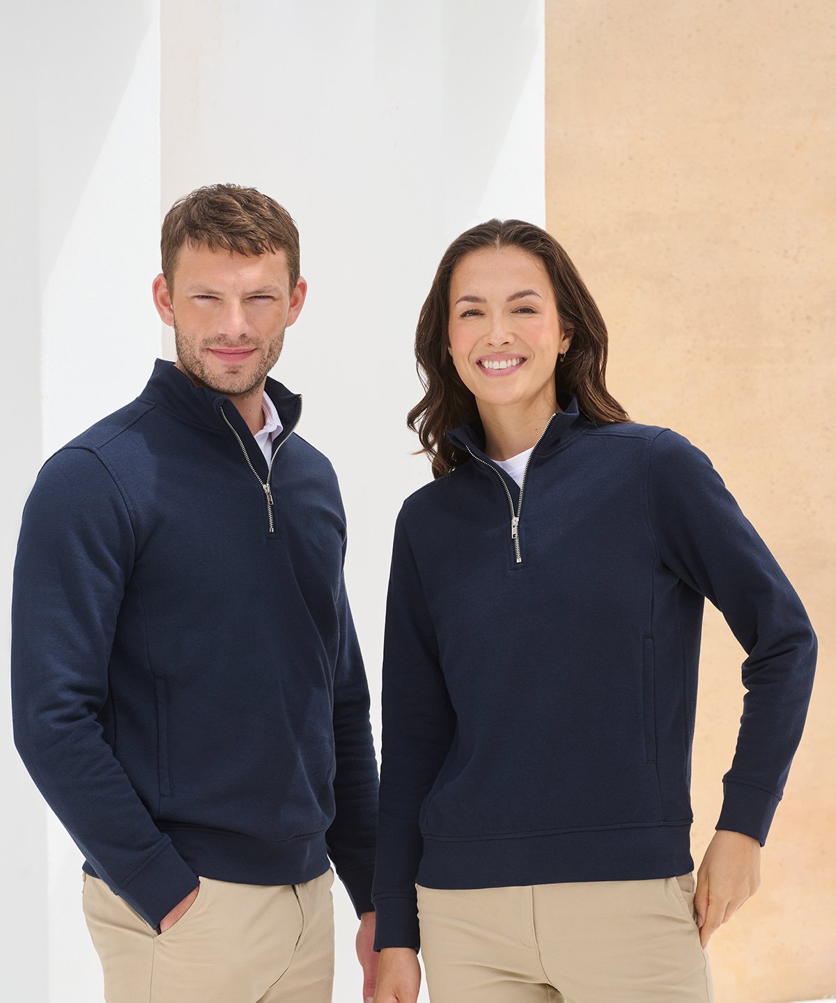HB842: Unisex Sustainable 1/4 Zip Sweatshirt Mens Sweatshirts Henbury