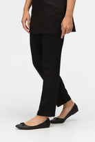Ila Slim Leg Trouser - Long Length Salon & Spa Trousers La Beeby Black 4