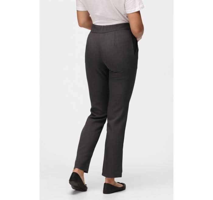 Ila Slim Leg Trouser - Short Length Salon & Spa Trousers La Beeby Grey 4