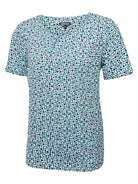 Isla Geo Print Ladies Blouse Blouses Vortex Designs Jade 6