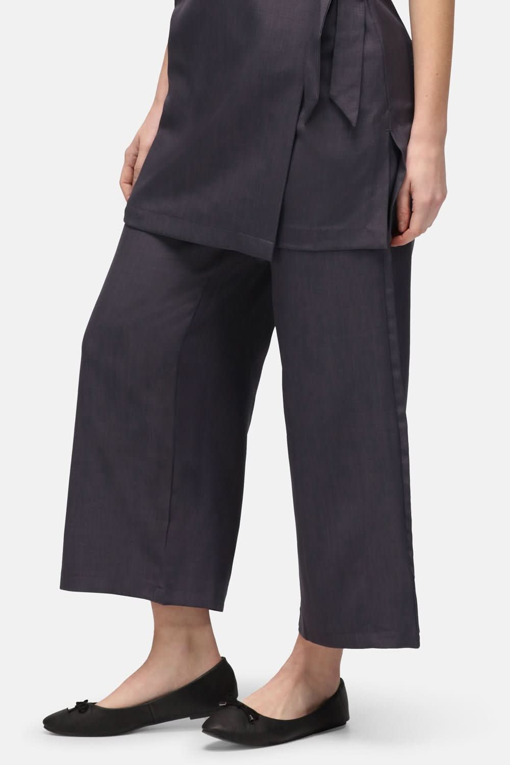 Ivy Ladies Culotte Beauty Trouser Salon & Spa Trousers La Beeby Grey 4