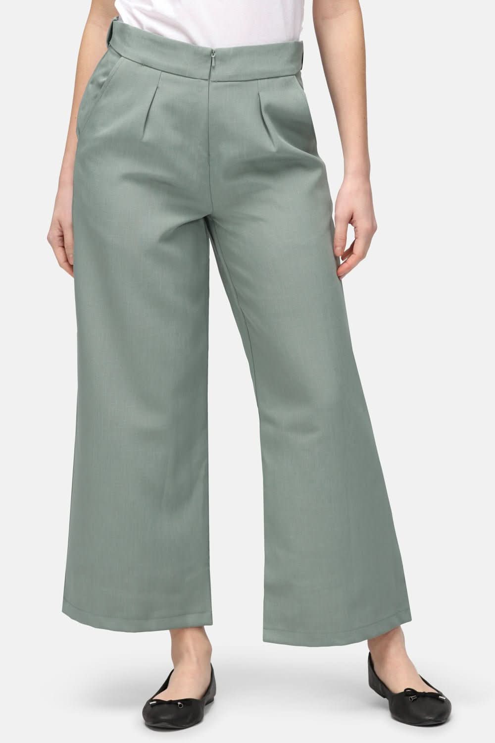 Ivy Ladies Culotte Beauty Trouser Salon & Spa Trousers La Beeby Sage 4