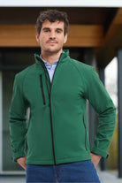 J140M: Mens Premium Softshell Jacket Mens Softshell Jackets Russell Bottle Green. XS