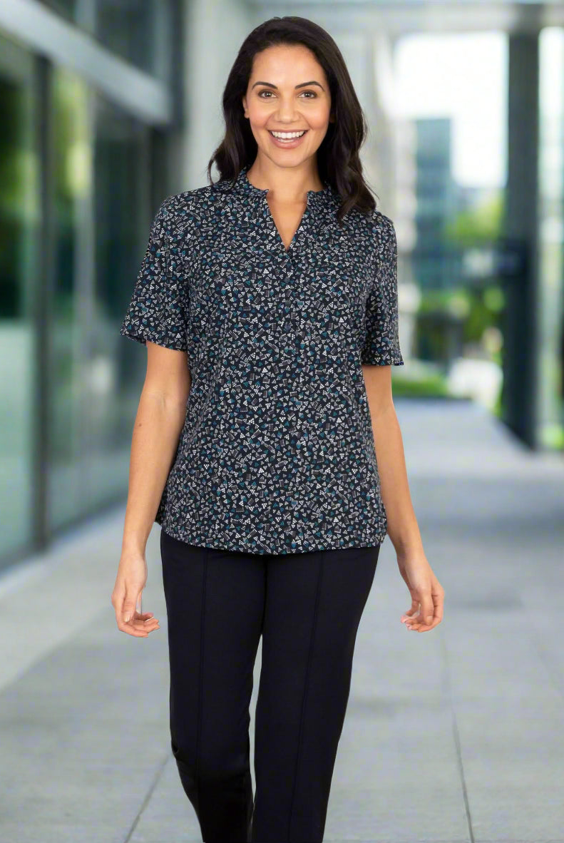 Jewel Ladies Triangle Dot Printed Blouse Blouses Vortex Designs